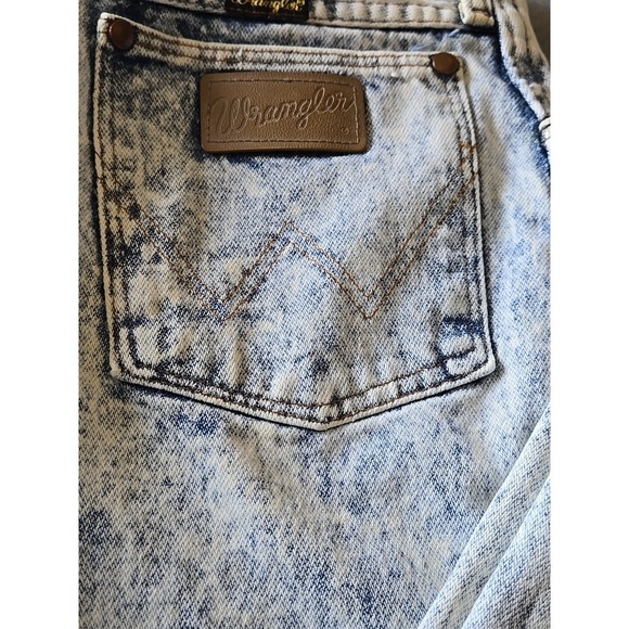 Vintage 80s 90s Wrangler Jeans Women's Size 16 Tapered Acid Wash Western  Denim - Picture 7 of 16